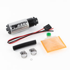 DeatschWerks 9-309-1000 340lph DW300C Compact Fuel Pump w/ Universal Install Ki