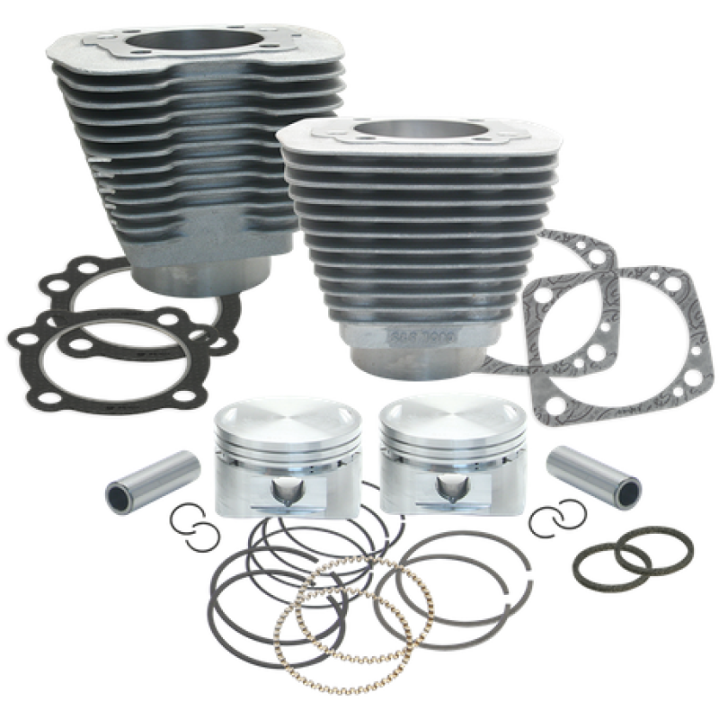 S&S 91-7002 Cycle 84-99 BT 88in 3 5/8in Big Bore Cylinder & Piston Kit - Natural