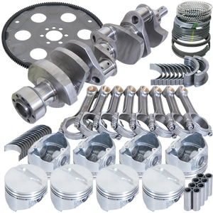Eagle B13055L04053 fits Chevy 350 1Pc 3.750in Crank 5.700in I-Beam Rods 4.040in Pistons 153 Tooth FP Balanced Assembly