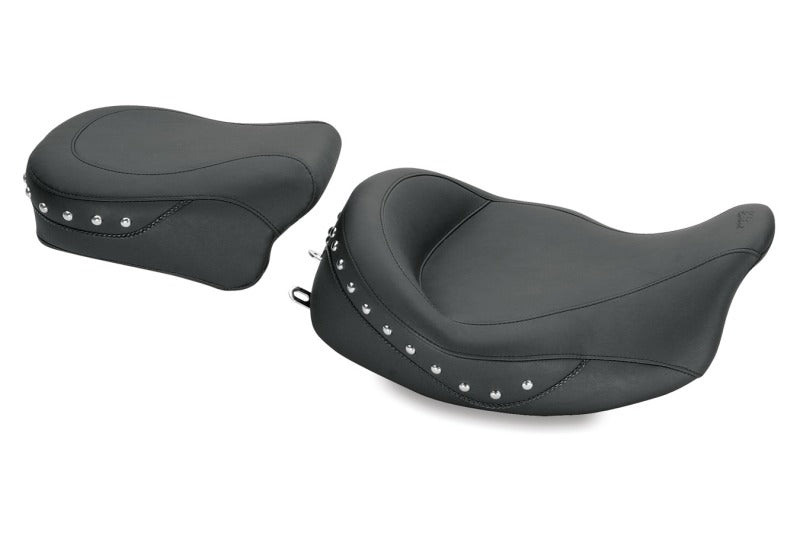 Mustang 75452 Harley Electra Glide,Rd Glide,Rd King,Str Glide Std Touring Solo Seat w/Studs - Black