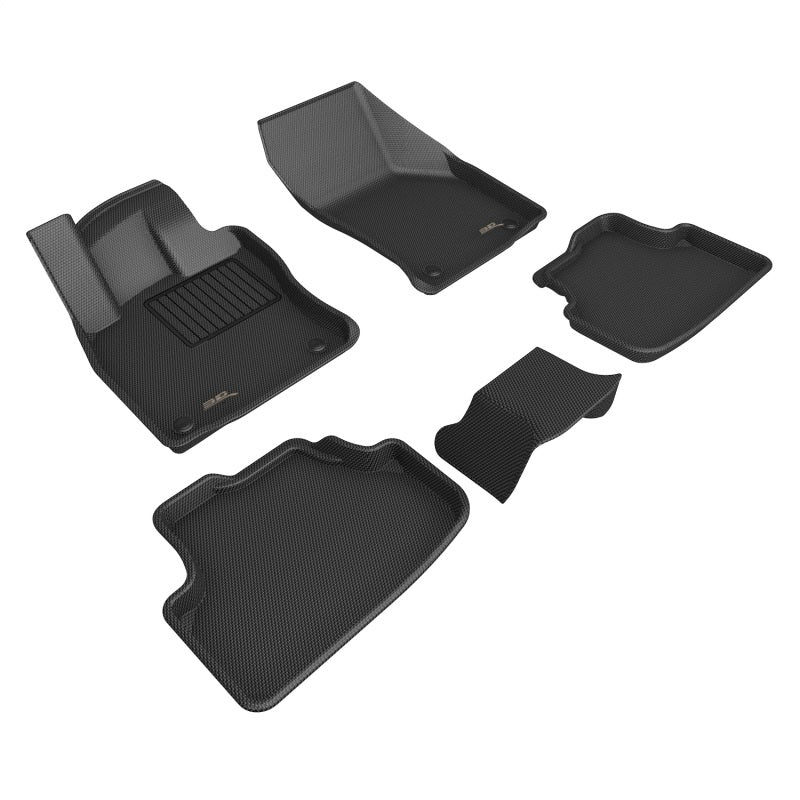 3D L1VW12201509 Maxpider 21-23 fits Volkswagen Golf Gti/Golf R Kagu Floor Mat- Black R1 R2