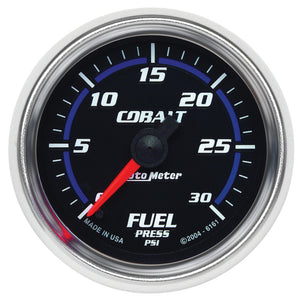 AutoMeter 6161 Cobalt 52mm 0-30 PSI Full Sweep Electronic Fuel Pressure Gauge