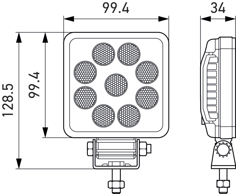 Hella 357114002 ValueFit LED Work Light PS1000 LED MV CR LT