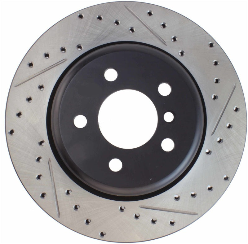 Stoptech 127.34131L 2011-2013 BMW 535i / 2012-2016 BMW 640i Slotted & Drilled Rear Left Brake Rotor