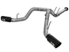AFE 49-43122-B Bore-HD 4in 409 Stainless Steel DPF-Back Exhaust w/Black Tip 15-