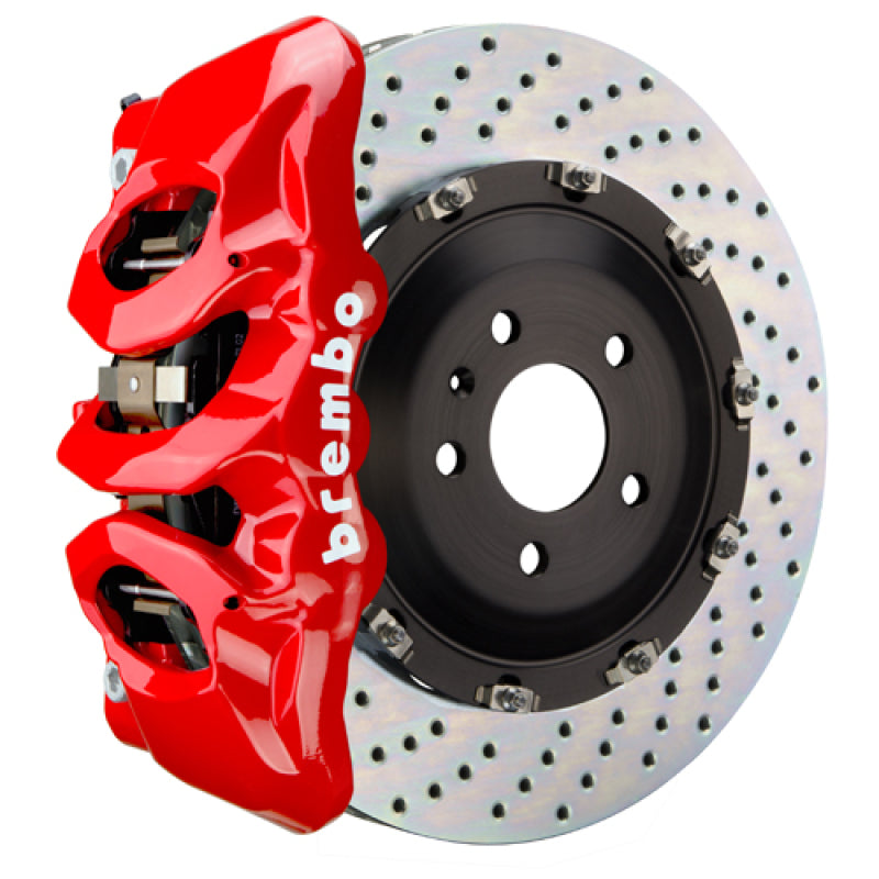 Brembo 1T1.9039A2 Brembo 24+ fits BMW M30i/530i xDrive Front GT BBK 6 Piston Cast 380x34 2pc Rotor Drilled - Red