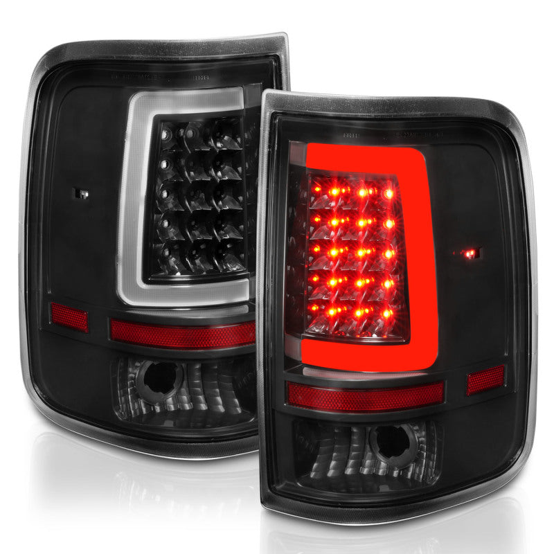 ANZO 311342 2006 fits Ford 04-20 F-150 LED Tail Lights w/ Light Bar Black Housing Clear Lens