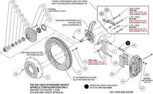 Wilwood kit front XRS6R wwe pro spindle 13.00 rotor SRP red