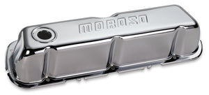Moroso 68202 fits Ford 302/351W Valve Cover - w/o Baffles - Stamped Steel Chrome