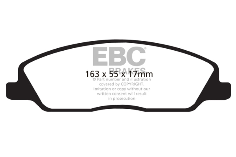 EBC DP21869 fits Ford 10-14 Mustang 3.7 Greenstuff Front Brake Pads