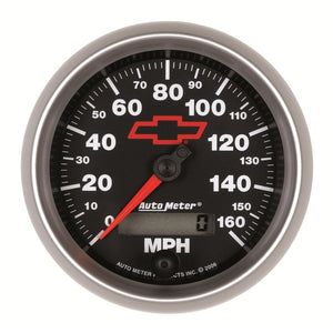 AutoMeter 3688-00406 Autometer Speedometer 3-3/8in, 0-160 MPH, Elec. Programmable - Bowtie Black