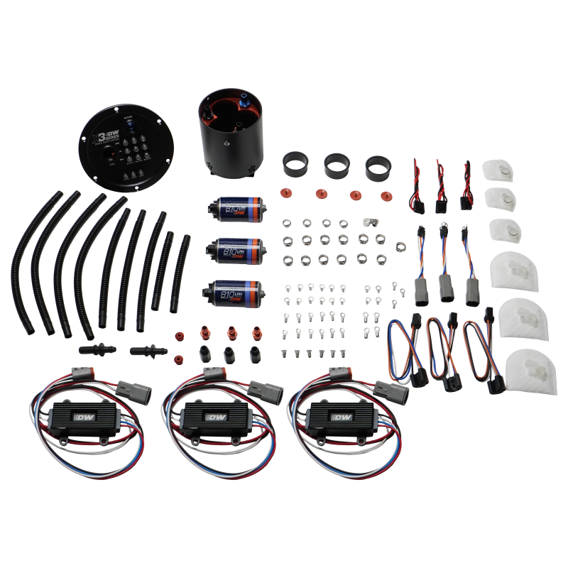 DeatschWerks 9-811-C105-7021 09-24 fits Nissan GT-R R35 X3 Triple Pump Module w/ Triple DW810 Pumps and Controllers