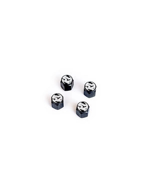 fifteen52 52-VALVE-PACK-BLACK Valve Stem Cap Set - Black - 4 Pieces
