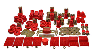 Energy Suspension 3.18117R 76-79 fits Firebird / 75-79 Nova Red Hyper-flex Master Bushing Set