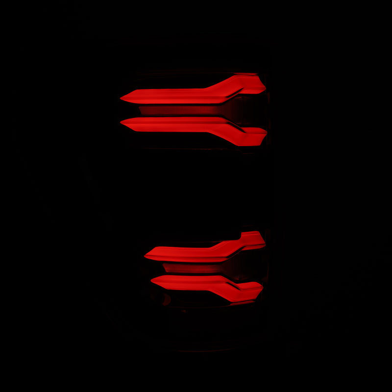 AlphaRex 653060 21-23 fits Ford F-150 LUXX LED Taillights - Alpha-Black w/ BL