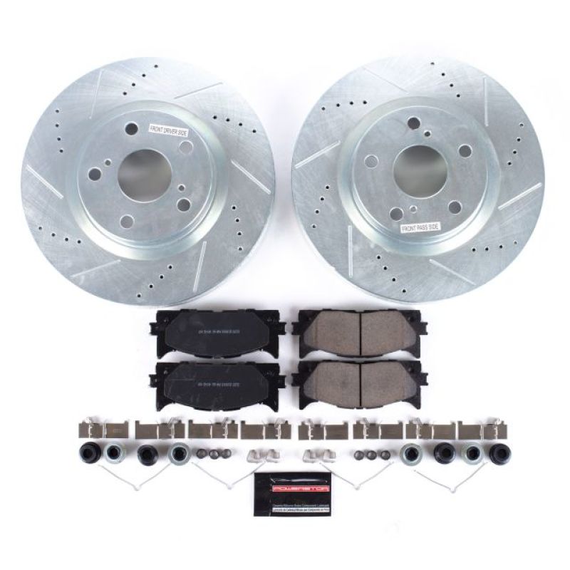 PowerStop K3053 fits Lexus 13-18 ES300h Front Z23 Evolution Sport Brake Kit