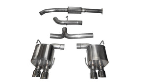 CORSA Performance 14857 Corsa 2015-2021 fits Subaru WRX Cat Back Exhaust Polished Quad 3.5in Tips Sport