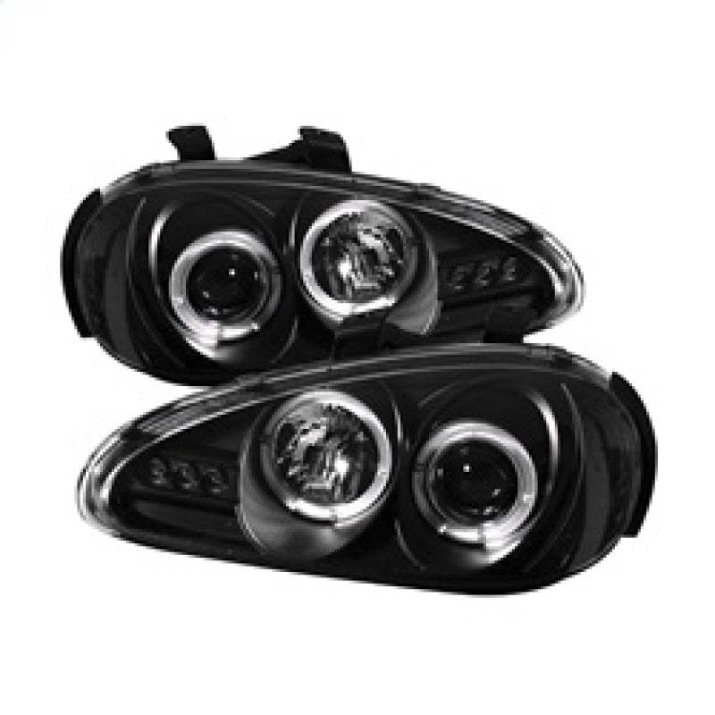 Spyder 5011503 fits Mazda 92-96 MX3 Projector Headlights LED Halo LED Black Hig