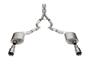 Corsa 24-25 Ford Mustang GT Xtreme 3in Cat-Back Dual Rear Exhaust w/4.5in Straight-Cut Polish Tips