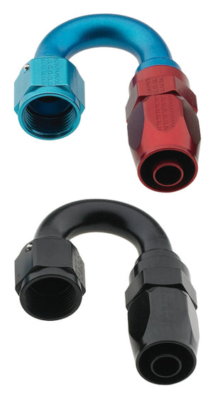 Fragola 231804 -4AN x 180 Degree Pro-Flow Hose End - Blue/Red