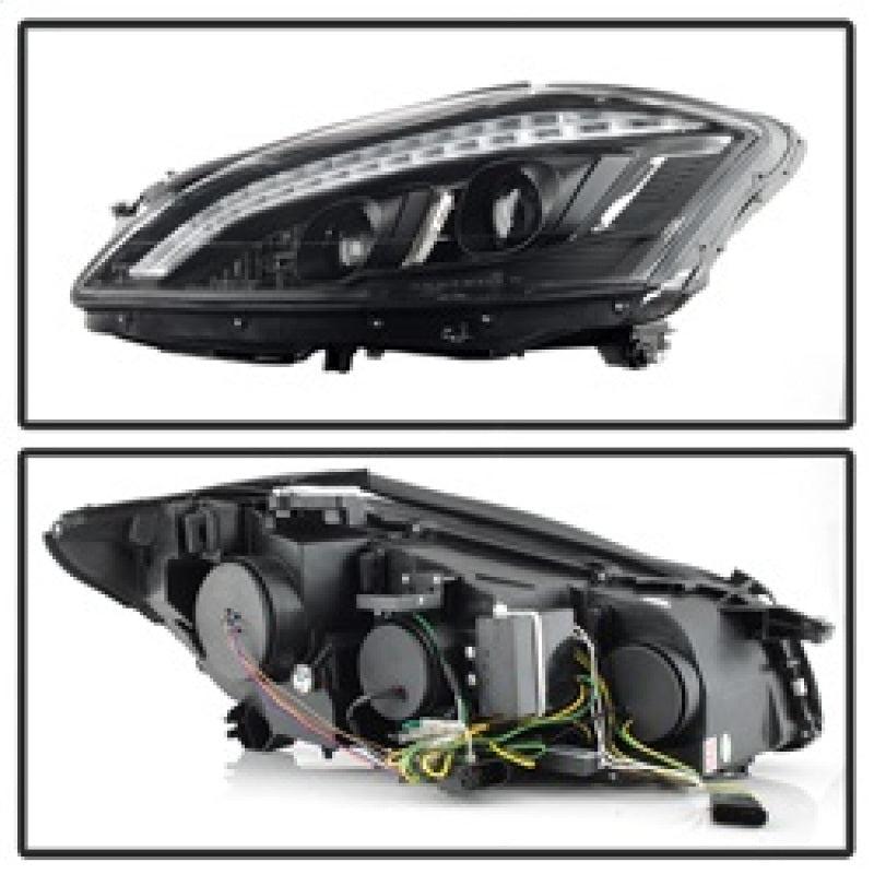 Spyder 5083890 fits Mercedes W221 S Class Headlights - HID Model Only - Black P
