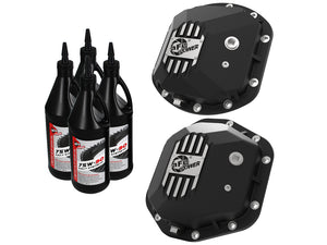 AFE 46-7113AB fits Jeep Wrangler JK Street Series Front & Rear Diff. Covers Bla