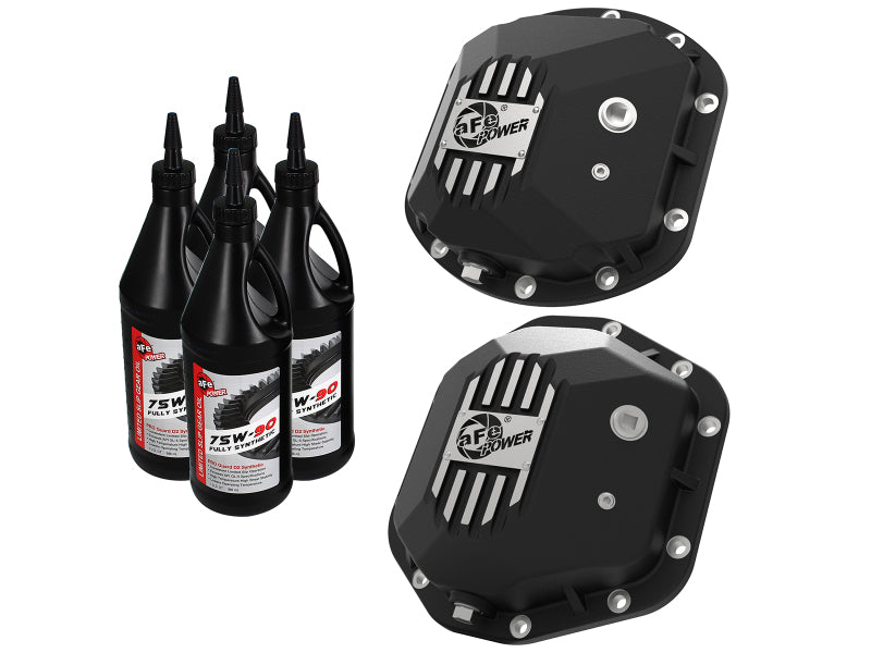 AFE 46-7113AB fits Jeep Wrangler JK Street Series Front & Rear Diff. Covers Bla