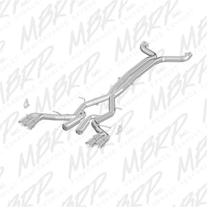 MBRP S7033AL fits Chevy Camaro V8 6.2L 6spd 3in Alum Race Dual Cat Back w Tips