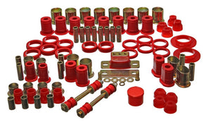 Energy Suspension 3.18112R 66-72 fits Oldsmobile Cutlass/442/F-85/Europa Red Hyper-flex Master Bushing Set