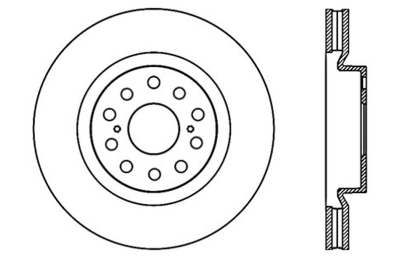 Stoptech 128.44148L Drilled Sport Brake Rotor