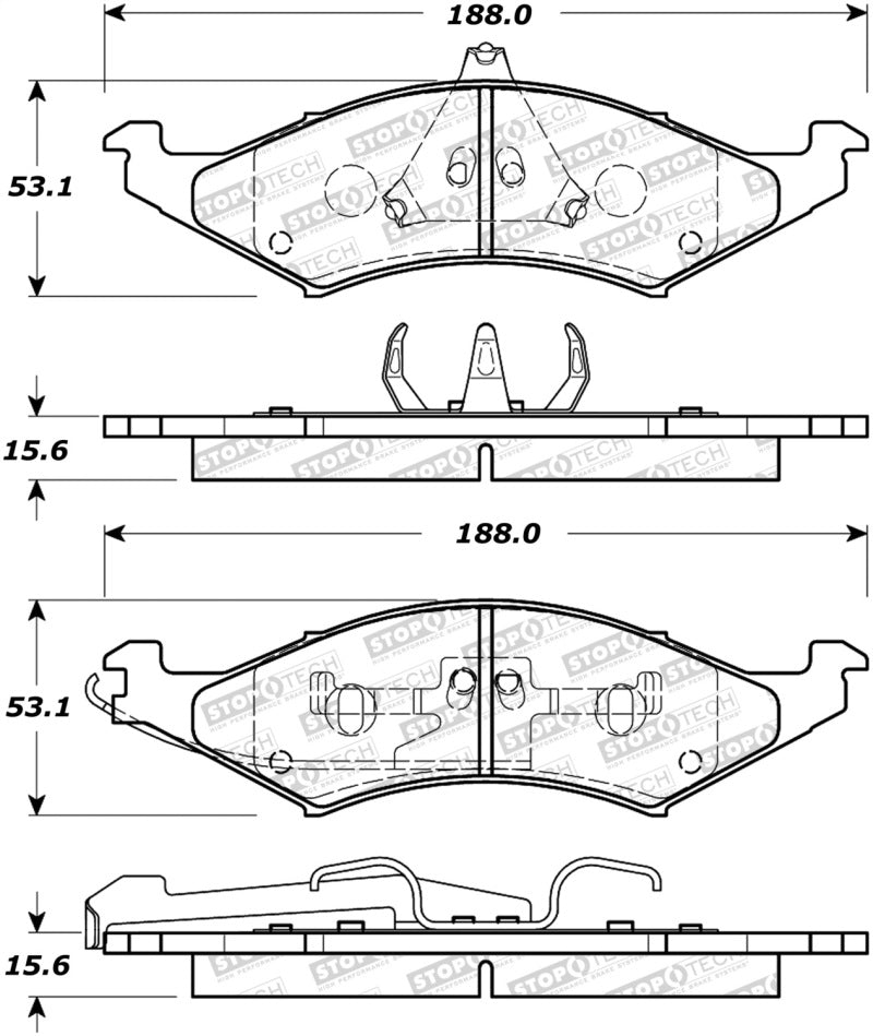 Stoptech 308.0421 Street Brake Pads