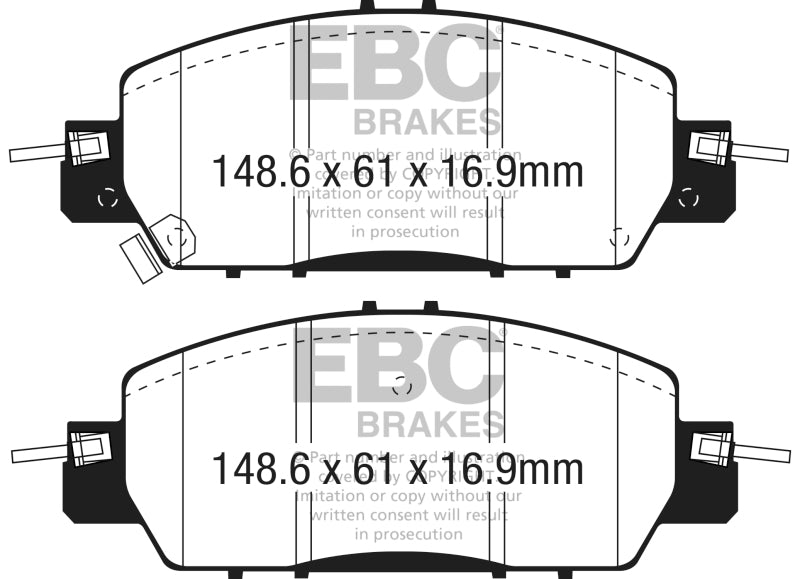 EBC DP23062 2016+ fits Honda Accord LX Sedan 2.4L Greenstuff Front Brake Pads