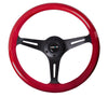 NRG ST-015BK-RD ST-015BK-RD Classic Wood Grain Steering Wheel Red Pearl/Flake