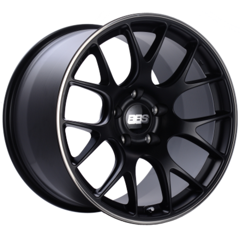 BBS CH106BPO CH-R 19x9.5 5x120 ET35 Satin Black Polished Rim Protector Wheel -82mm PFS/Clip Required