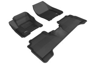 3D MAXpider L1FR05601509 2017-2019 Genesis G90 Kagu 2nd Row Floormats - Black