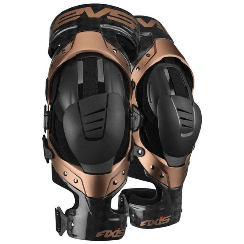 EVS AXISP-BK/COP-LP Axis Pro Knee Brace Black/Copper Pair - Large