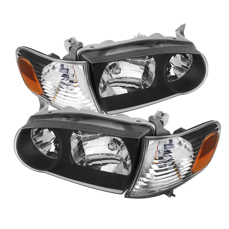 5072948 Xtune fits Toyota 01-02 Corolla Crystal Headlights w/ Amber Corner Lig