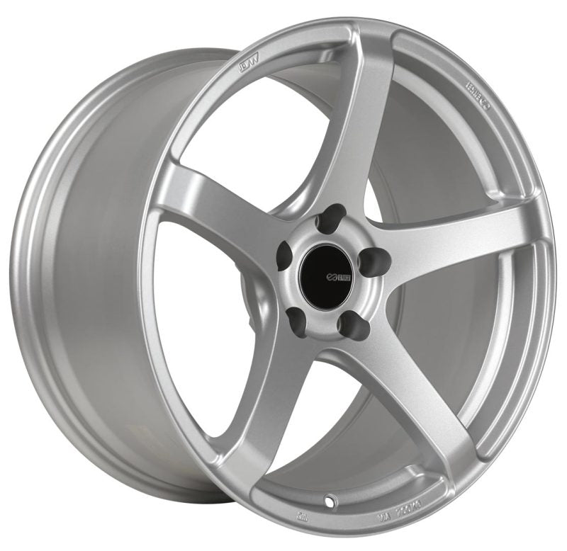 Enkei 476-880-4435SP KOJIN 18x8 35mm Inset 5x112 Bolt Pattern 72.6mm Bore Dia Matte Silver Wheel