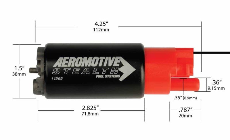 Aeromotive 11565 325 Series Stealth In-Tank Fuel Pump - E85 Compatible - Compact 38mm Body