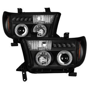 Spyder 5012029 fits Toyota 07-13 Tundra 3 Projector Headlights LED Halo LED Blk