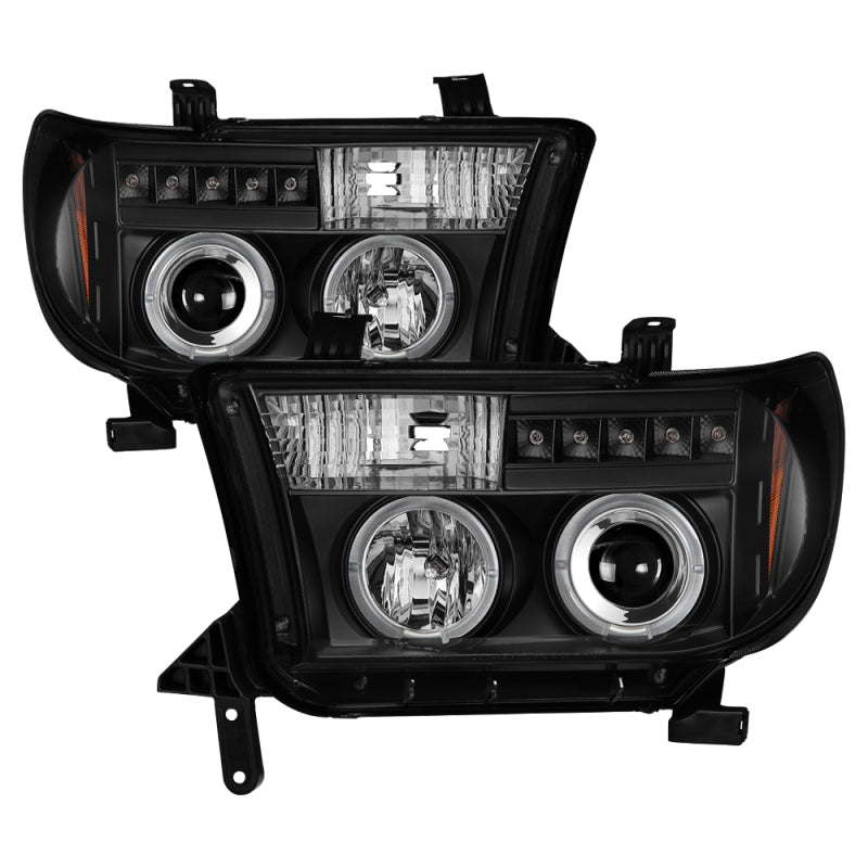 Spyder 5012029 fits Toyota 07-13 Tundra 3 Projector Headlights LED Halo LED Blk