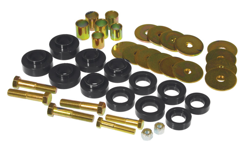 Prothane 7-139-BL fits Chevy 67-81 Camaro Body Mount Kit w/ Hardware - Black