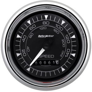 AutoMeter 9788 AutoMeter Chrono 3-3/8in 160MPH Electric Programmable Speedometer Gauge - Chrome