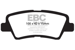 EBC DP31875C 12 fits Hyundai Elantra 1.8 Redstuff Rear Brake Pads