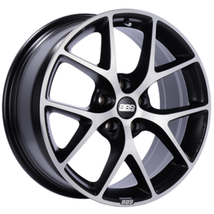 BBS SR002VGPK SR 17x8 5x112 ET42 Satin Black Diamond Cut Face Wheel -82mm PFS/Clip Required