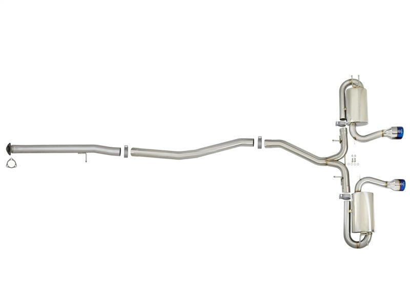 AFE 49-36618-L  3in 304 SS Cat-Back Exhaust System w/ Blue Tips 2017 fits Honda