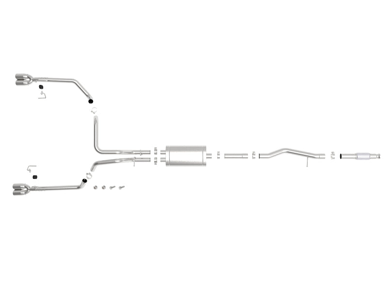 AFE 49-34104-P  Series 3in-2-1/2in 304 SS Cat-Back 2019 fits GM Silverado 1500