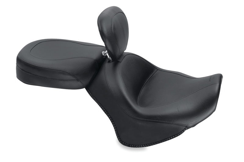 Mustang 79661 fits Yamaha 11-17 Stryker Standard Touring 2PC Seat w/Driver Backrest - Black