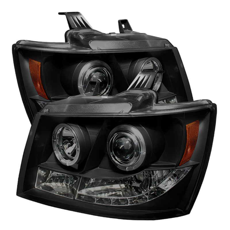 Spyder 5078346 fits Chevy 07-14 Suburban 1500 Projector Headlights LED Halo LED