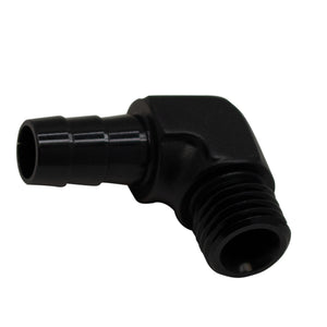 DeatschWerks 6-02-0650-B Metric M12 to 3/8in Hose Barb 90-Degree Fitting w/ Ven